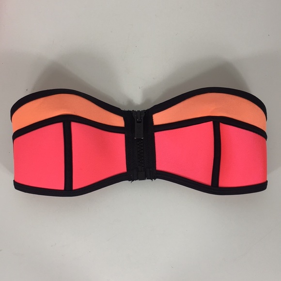 triangl swimwear Other - Triangl Strapless Pink/Orange Swimsuit Bandeau Top